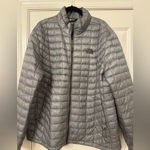 The North Face Men’s XL Thermoball puffer.  Grey w/dark grey logo. Like new